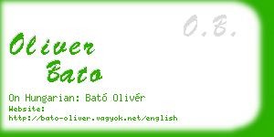 oliver bato business card